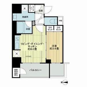 1LDK 間取り図
