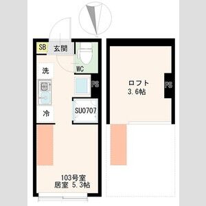 ワンルーム 間取り図