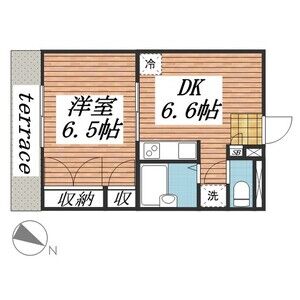 1DK 間取り図