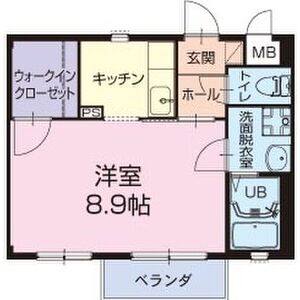 1K 間取り図