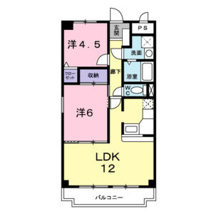 2LDK 間取り図
