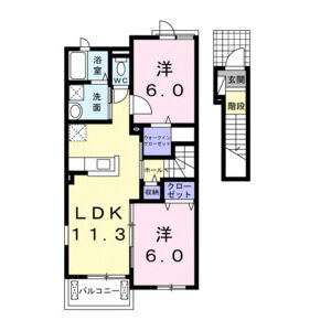 2LDK 間取り図