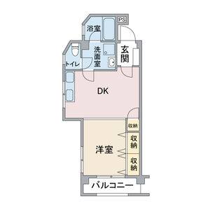 1LDK 間取り図