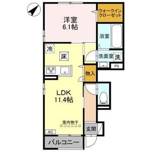 1LDK 間取り図