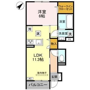 1LDK 間取り図