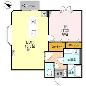 1LDK 間取り図