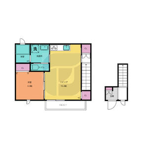 1LDK 間取り図