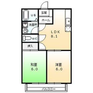2DK 間取り図