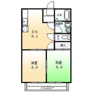 2DK 間取り図
