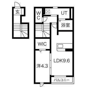 1LDK 間取り図
