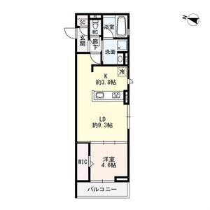 1LDK 間取り図