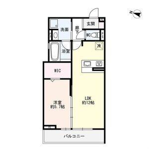 1LDK 間取り図