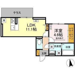 1LDK 間取り図