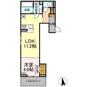 1LDK 間取り図