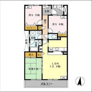 3LDK 間取り図