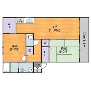 2LDK 間取り図