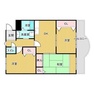3DK 間取り図