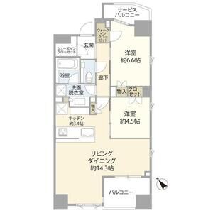 2LDK 間取り図
