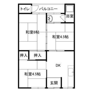 3DK 間取り図