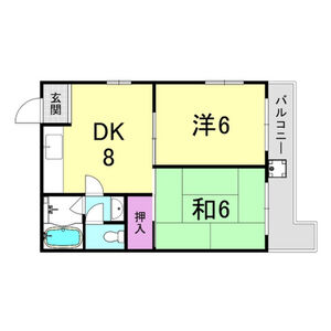 2DK 間取り図