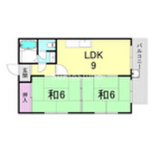 2DK 間取り図