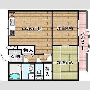 2LDK 間取り図