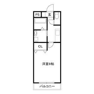 1K 間取り図