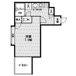 1K 間取り図