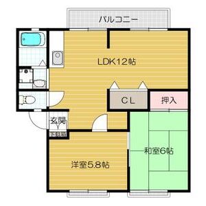 2LDK 間取り図