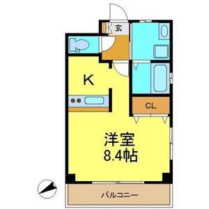 1K 間取り図