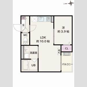 1LDK 間取り図