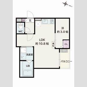 1LDK 間取り図