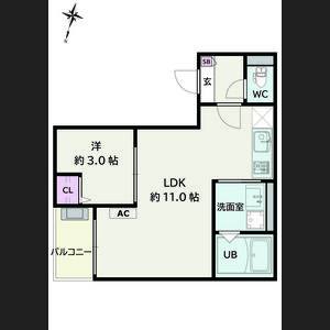 1LDK 間取り図