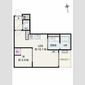 1LDK 間取り図