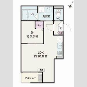 1LDK 間取り図