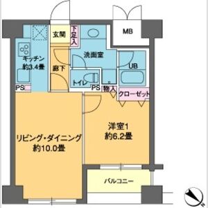 1LDK 間取り図