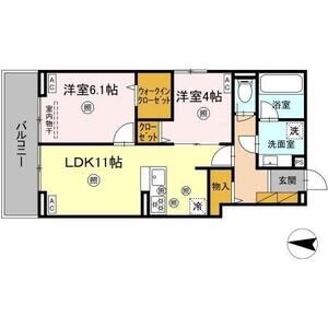 2LDK 間取り図