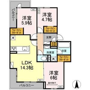 3LDK 間取り図