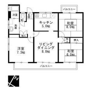 3LDK 間取り図