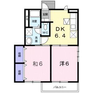2DK 間取り図