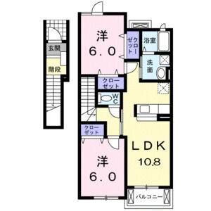 2LDK 間取り図