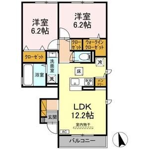 2LDK 間取り図