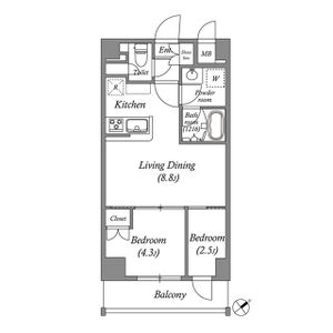 2LDK 間取り図
