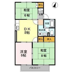 3DK 間取り図