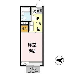 1K 間取り図