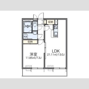 1LDK 間取り図