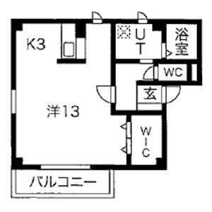 1K 間取り図