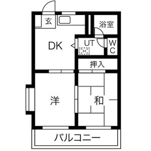 2DK 間取り図