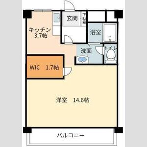1K 間取り図