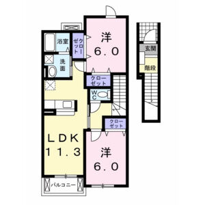 2LDK 間取り図